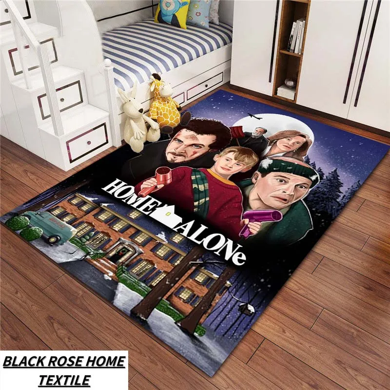 

Classic Movies Home Alone Carpet Outdoor Travel Portable Camping Picnic Mat Photography Props Children's Game Area Anti slip Rug