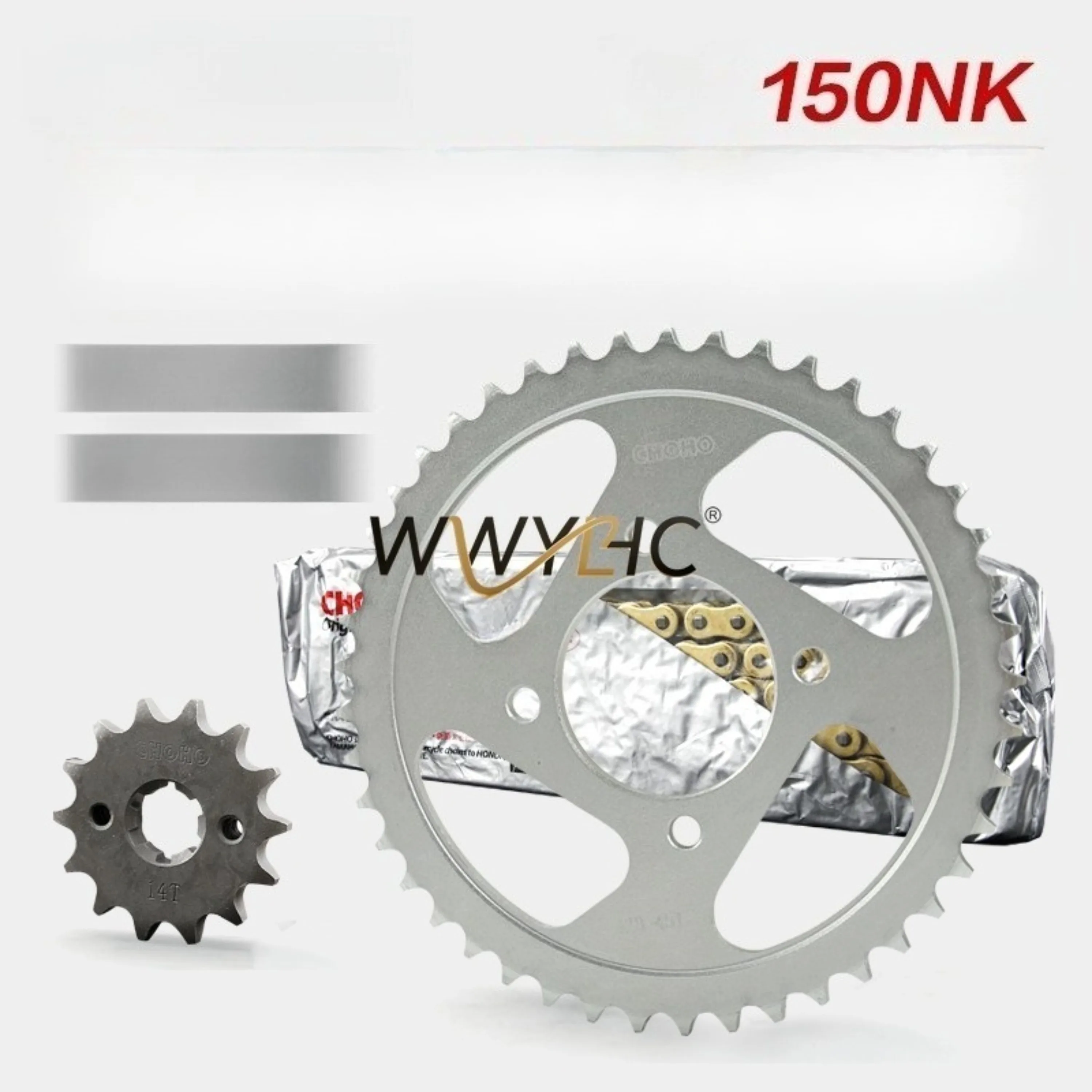 Piñón de cadena de placa de cadena adecuado para motocicleta 150NK tamaño de engranaje cubierta de placa de diente accesorios de cadena