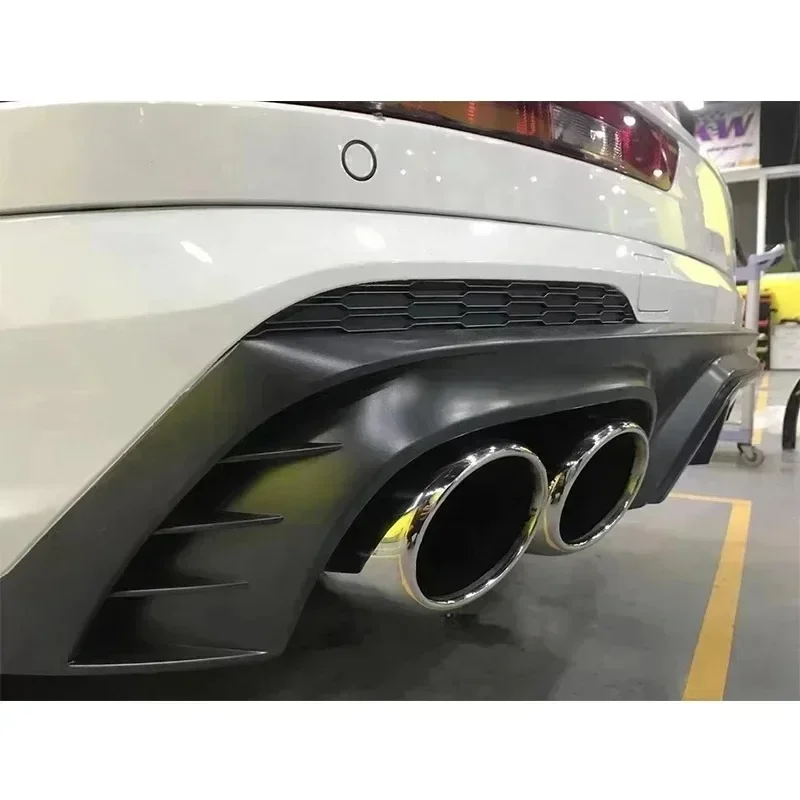 SQ5 Style Rear Diffuser with Exhaust Tips for Ad Q5 FY Pre-Facelift S-Line Bumper 2018 2019 2020