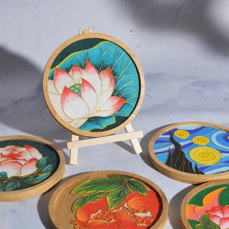 مصوغة بطريقة DIY كيت زهرة نهر الجبل نمط هدية عيد الميلاد اليدوية كأس كوستر الحرفية #1