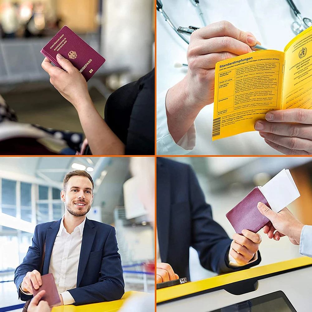 Couverture de Passeport Transparente en PVC, Étui Étanche, pour Certificat de Voyage, Carte de Crédit, Porte-Documents