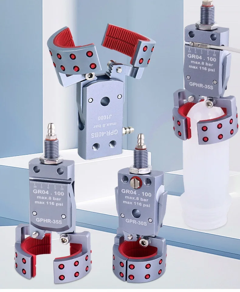 GHPR Series Mini CHK Series Robot Bottle Preform Fixture With Sensors Pneumatic Mini Gripper Circular Clamp Clip Nippers