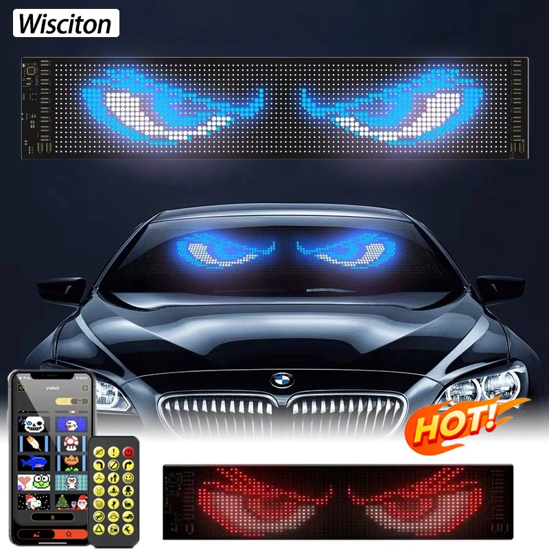 LED car panel light Car windshield Truck Eye RGB LED Matrix Pixel Panel Car Graffiti Scrolling Text Animation Light truck lights