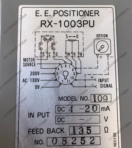 Rx-1003pu pneumatic positioner input signal dc4-20ma, feedback resistance 135ω suitable for 200v/100v/0v power supply