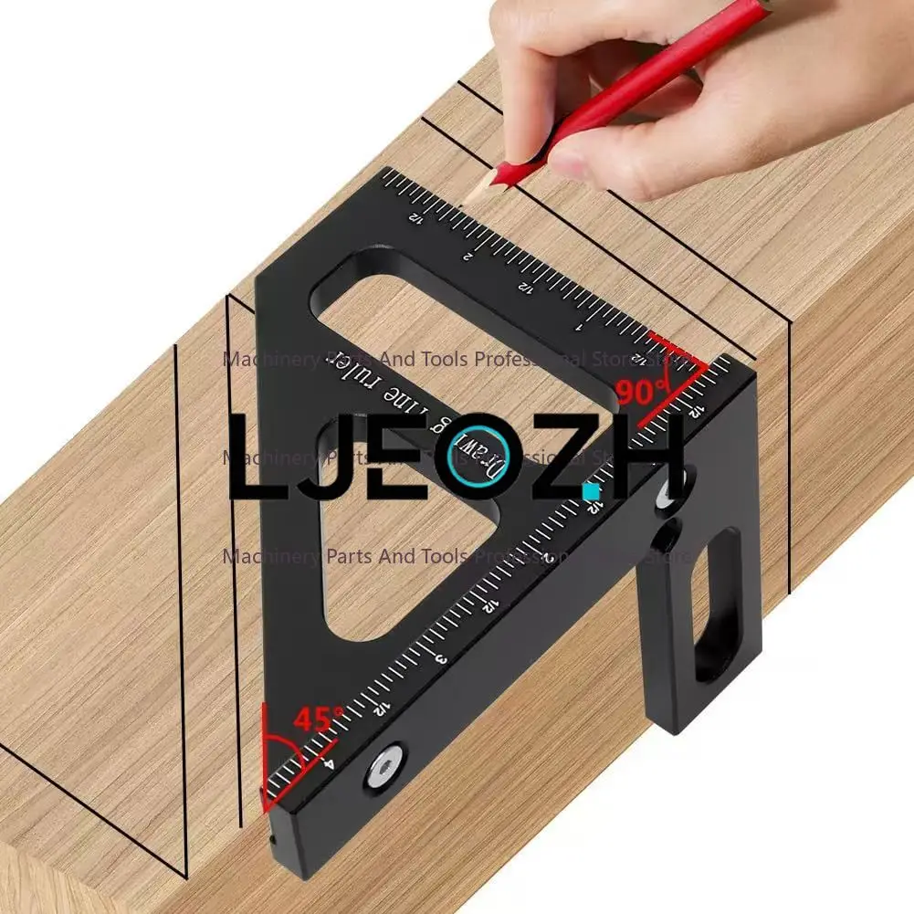 Right Angle Ruler Triangular Scriber Scribing Gauge Angle Ruler Aluminum Alloy Triangular Ruler