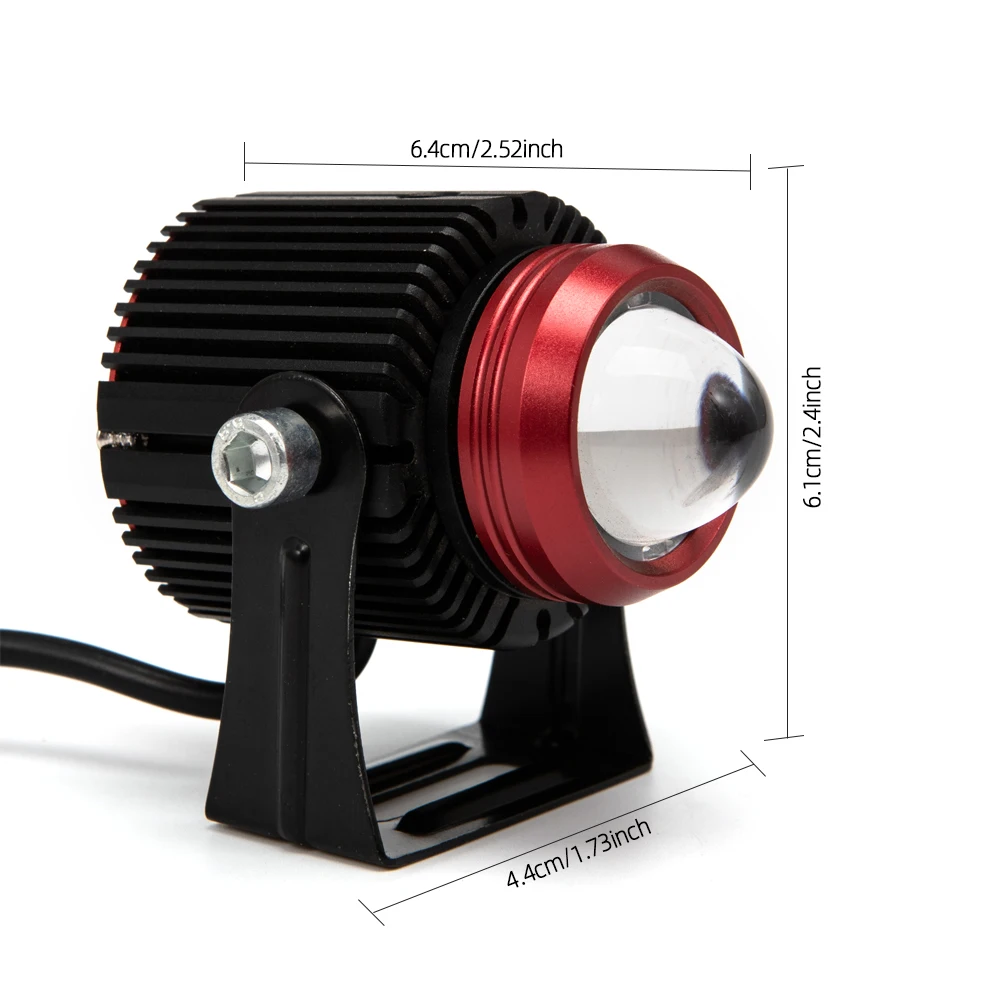 LED Motorcycle Spotlight With Bracket Fog Lights for Motorcycle Headlight Auxiliary Lamp Dual Color White Yellow Spotlight