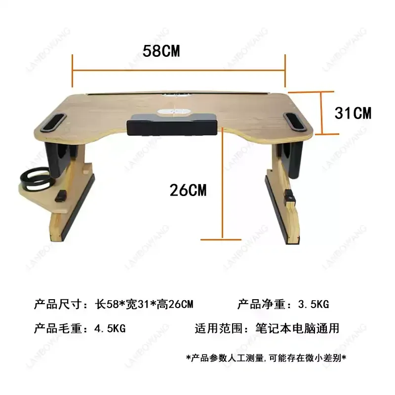 Aluminum Alloy Folding Lap Desk Adjustable Ergonomic Laptop Bed Table Home Office Standing Computer Desk