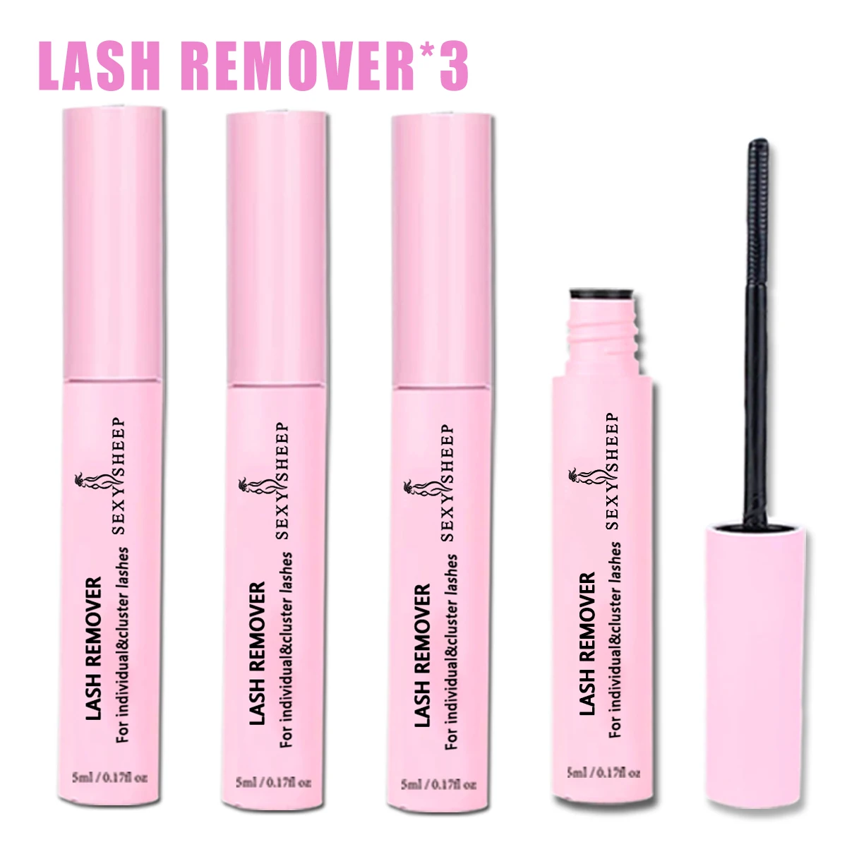 Removedor de extensão de cílios 5ml, aplicação rápida e fácil, removedor de cola para cílios