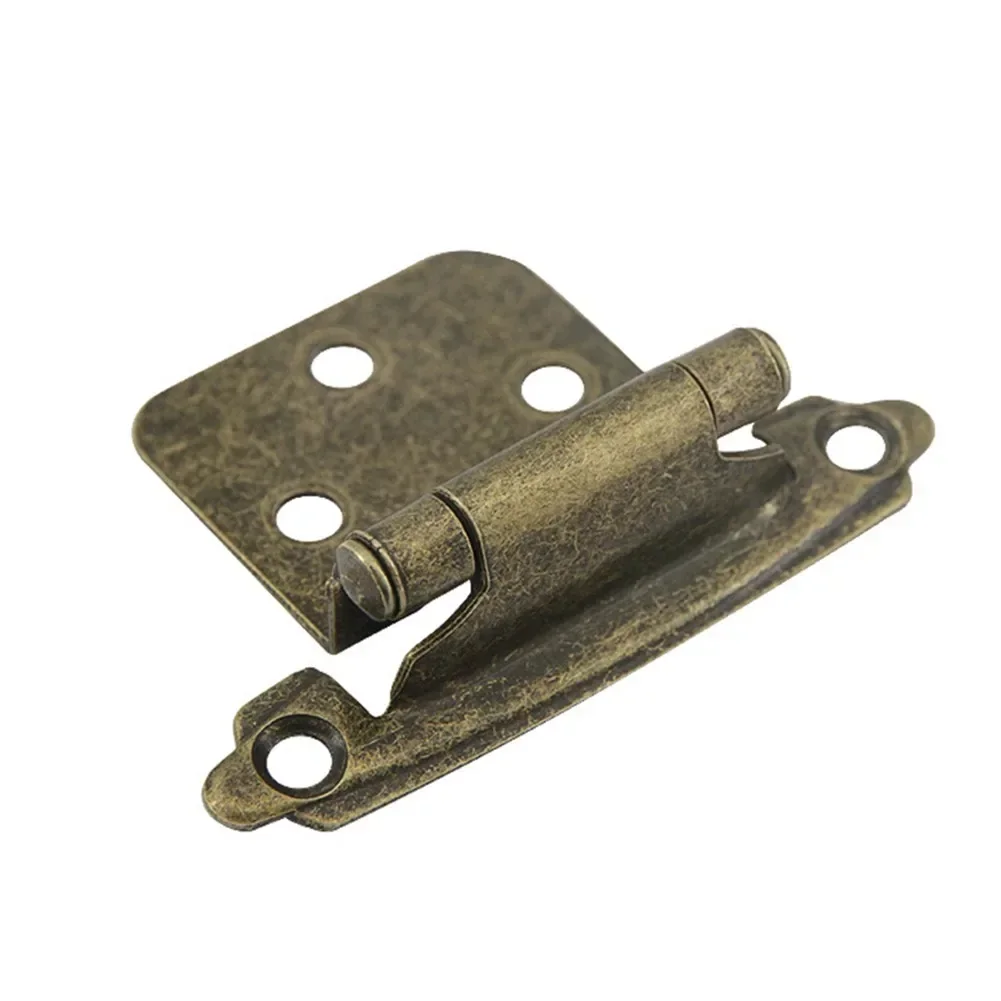 10pcs Self Closing Overlay Flush Cabinet Hinge Heavy Duty Door Cupboard Hinges For Household Decor Hardware