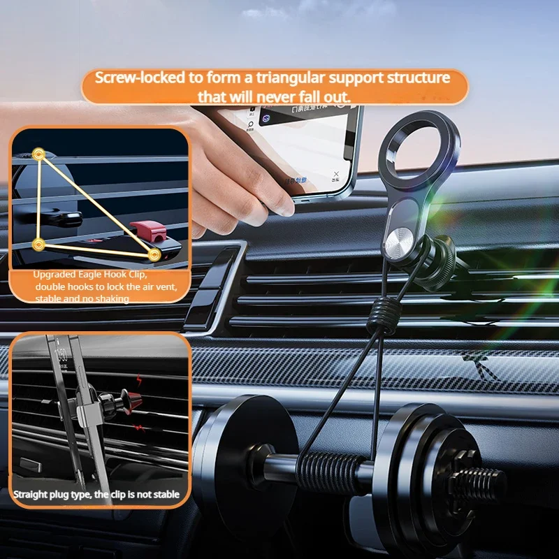 Oatsbasf Auto magnetischer Telefonhalter Lüftungsschlitze 360° °   Drehbarer Telefonständer GPS-Halterung für iPhone 17 16 15 Samsung Xiaomi Universal