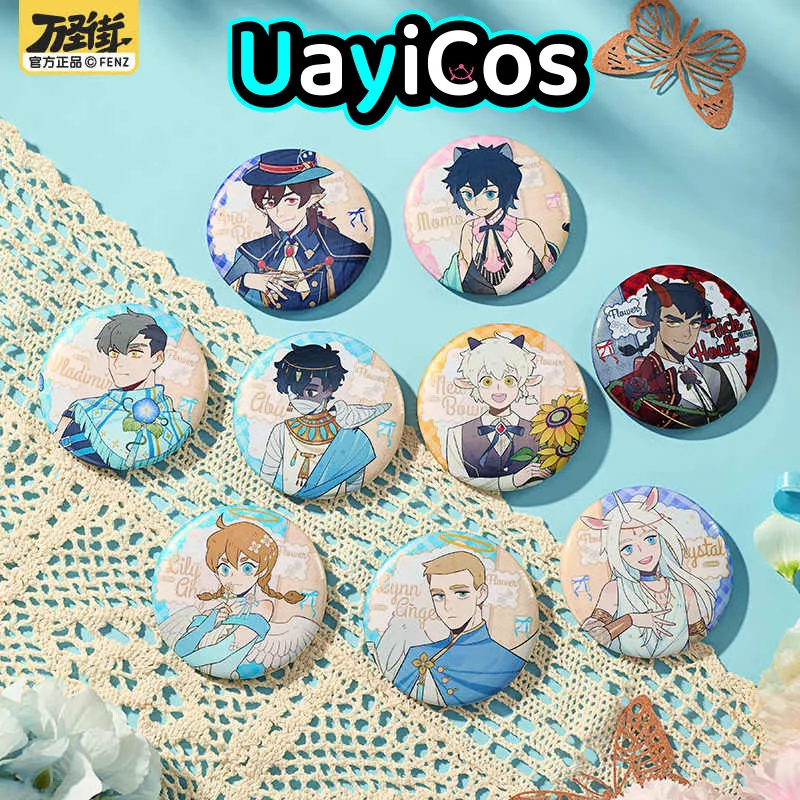 

Official Original All Saints Street Tinplate Badge Brooch Pins Cartoon Animal Ornament Doll Accessories Anime Figure Game Toy Ki