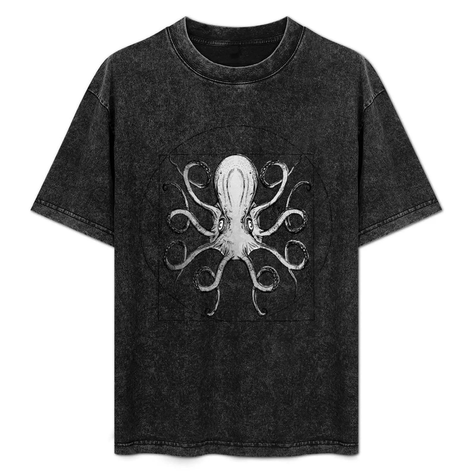 

Vintage Octopus T-Shirt for a boy Blouse anime tshirt rapper graphic tees plain black t shirts men