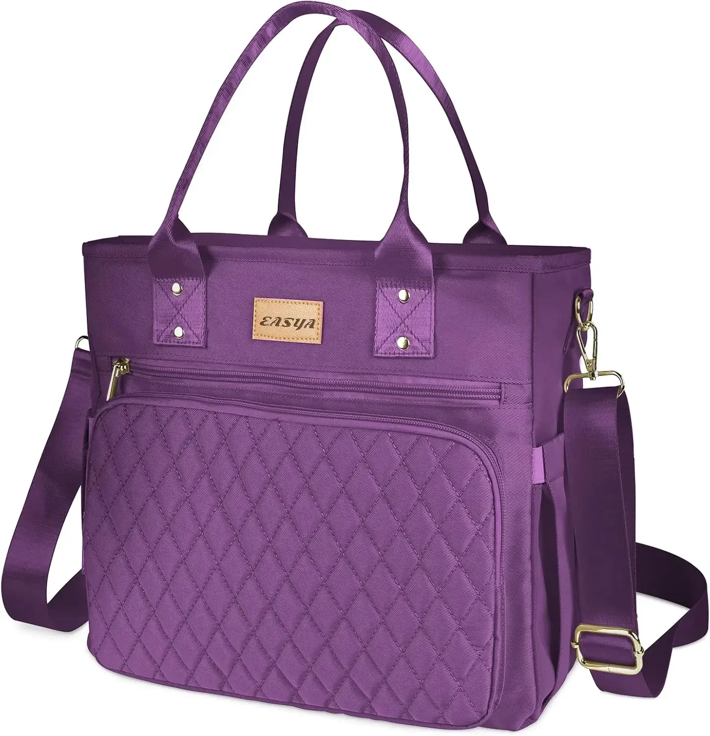 

Outdoor Picnic Large Insulated Lunch Bag for Work Women's Nylon Thermal Lunch Box Leakproof Cooler Tote Bag with Storage Pocket