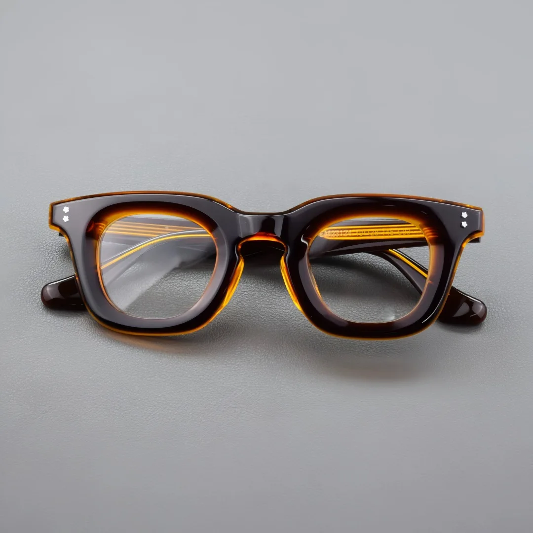 2026 Handmade Thick Acetate Round Vintage Glasses Frame Men Myopia Reading Eyewear Women Optical Prescription Custom Eyeglasses
