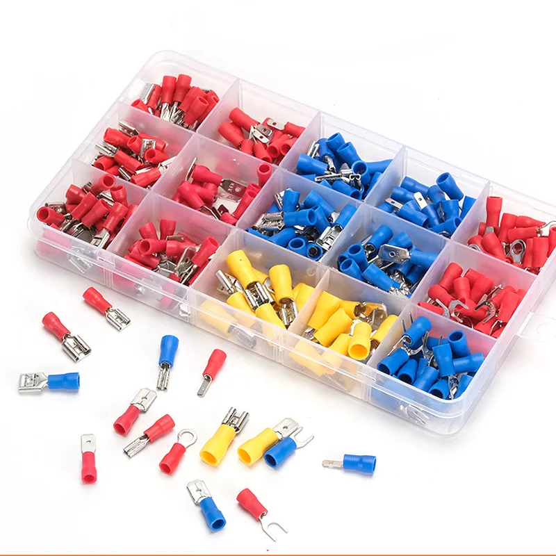 280pcs Wire Connector Kit Male Female Insulated Terminals Cold Crimp Terminals Assorted Crimp Terminals Spade Butt Connector Kit
