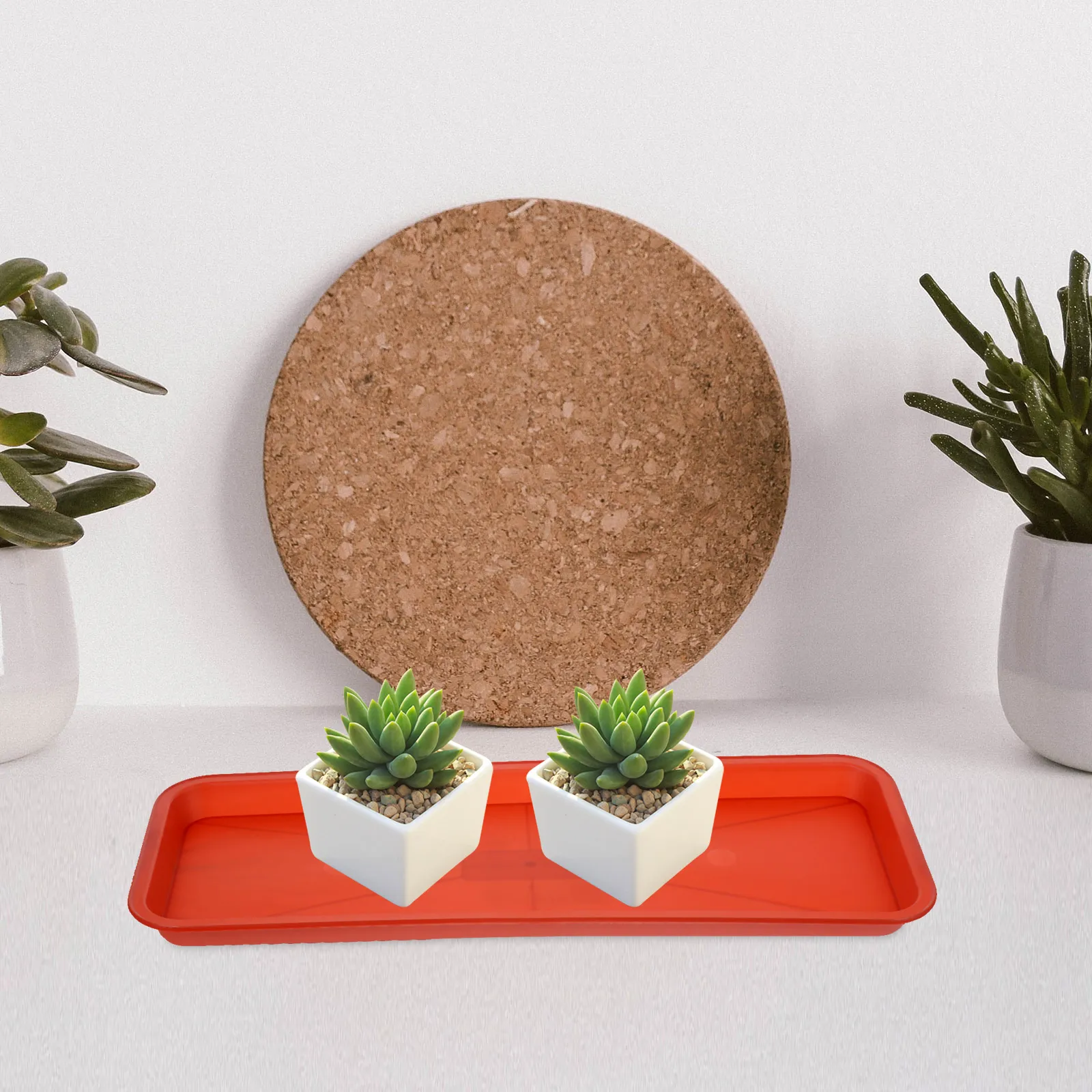 

10 Pcs Plastic Tray Plant Rectangular Saucer Flower Pot Drip Trays Water Catchers for Potted Plants