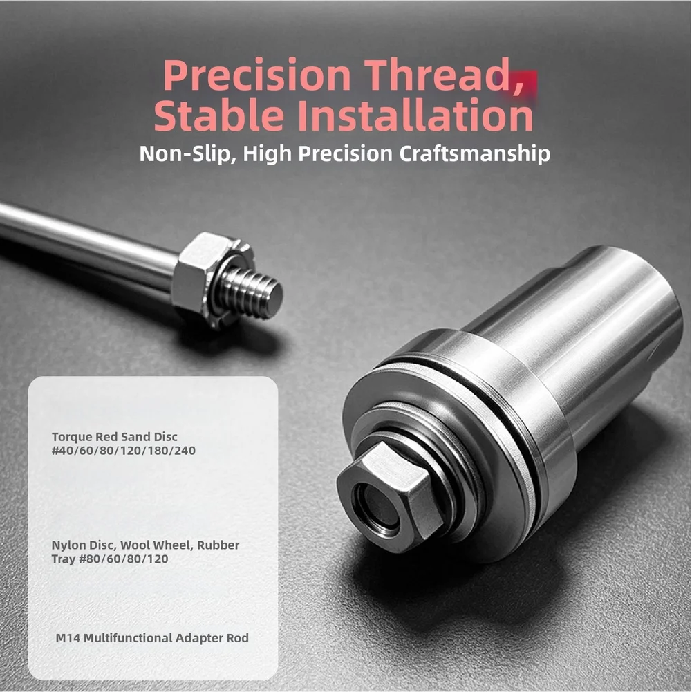 Angle Grinder Sanding Disc Kit Spiral Lock Metal Rust Removal Wood Polishing Grinding Wheel Set With Adapters For Power Tools