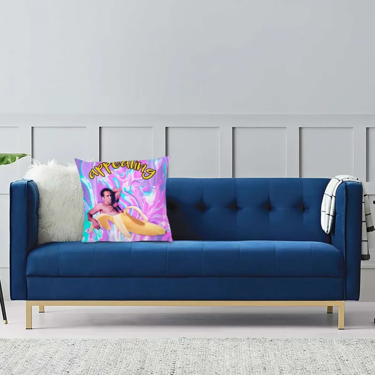 Nicholas Cage Banana Pillowcase Printing Polyester Cushion Cover Decoration Funny Celebrity Pillow Case Cover Chair 1PC