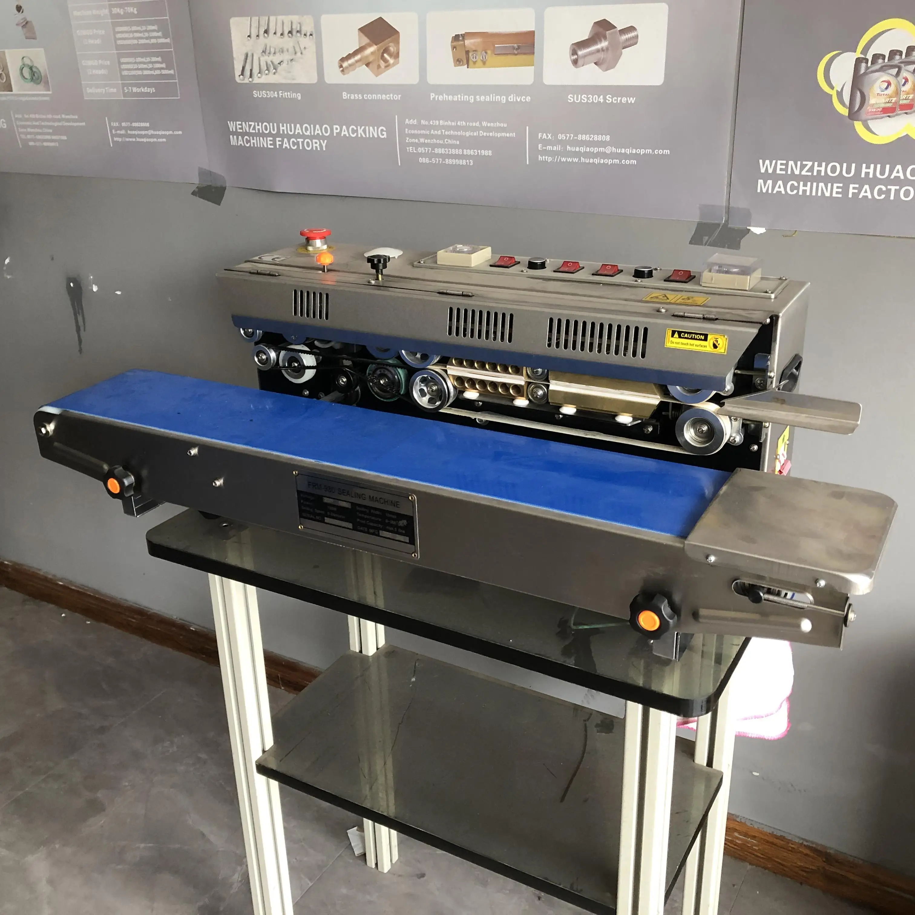 KUNBA Pouch Packing Film Sealing Automatic Price Mini Plastic Bag Vertical Continuous Band Sealer Machine