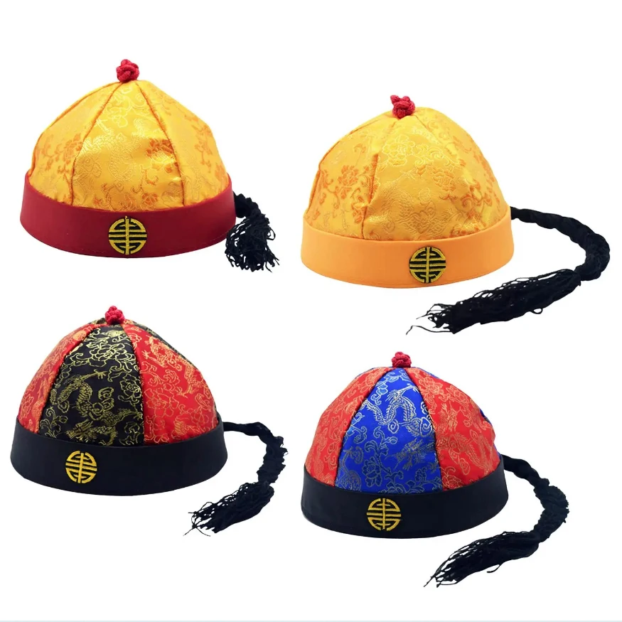 Chinesischer Palast Prinz Hut Kopfbedeckung Kopfschmuck Cosplay Party Qing-Dynastie Mann Hut – Detail 2