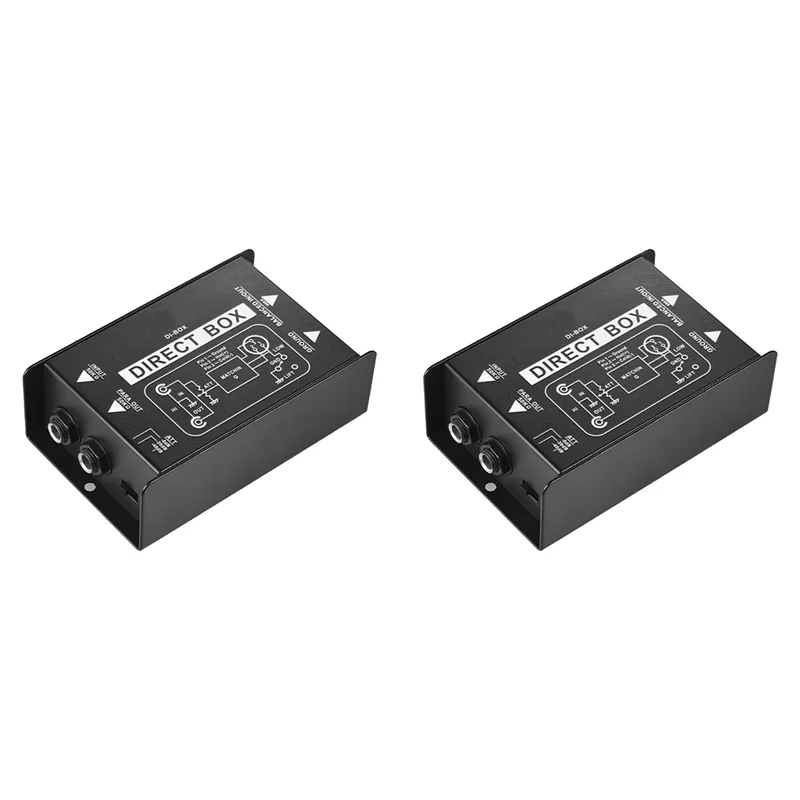 

A37T-2X Passive Direct Box Single Channel Passive DI-Box Direct Injection Box Balanced & Unbalance Signal Audio Isolator