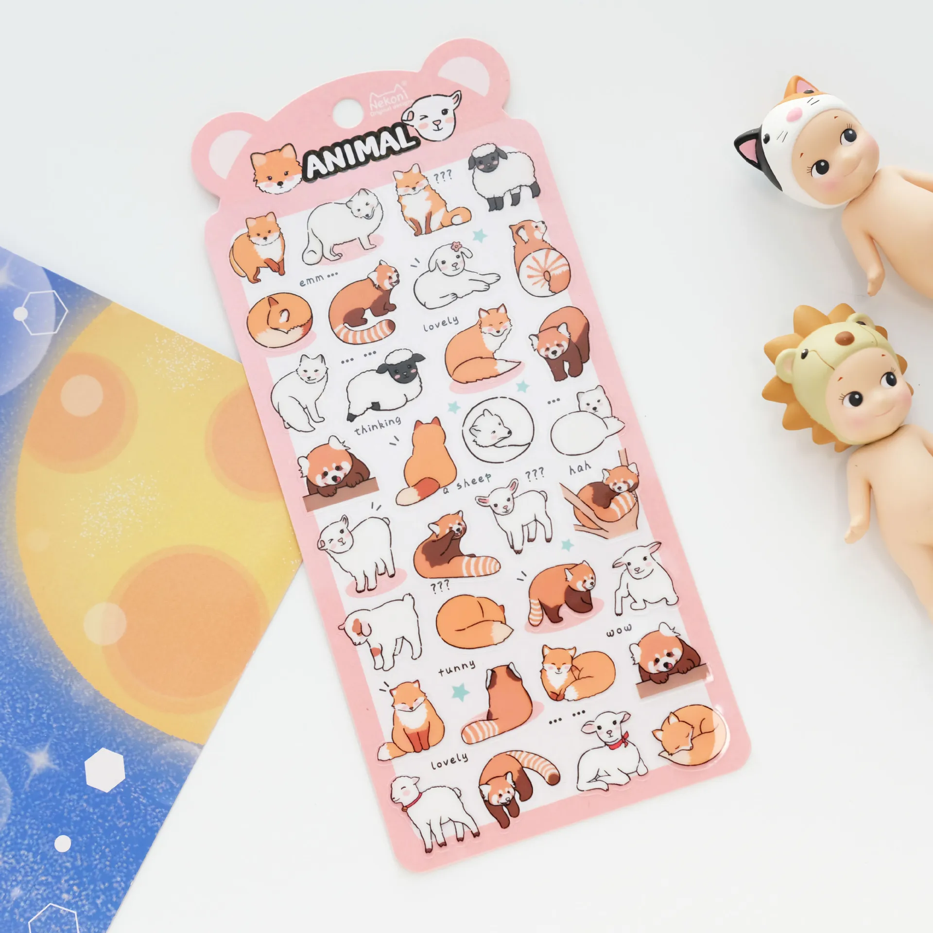 Korean Import Original NEKONI Kawaii Animals Party PVC Waterproof Stickers Scrapbooking Diy Journal Stationery Sticker Deco