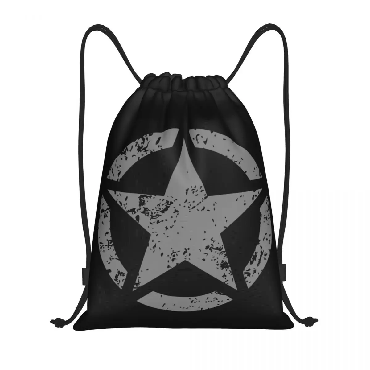 Tactical Army Militar Star Drawstring Bag para homens e mulheres, Portable Sports Gym Sackpack, Mochilas de armazenamento de compras, América