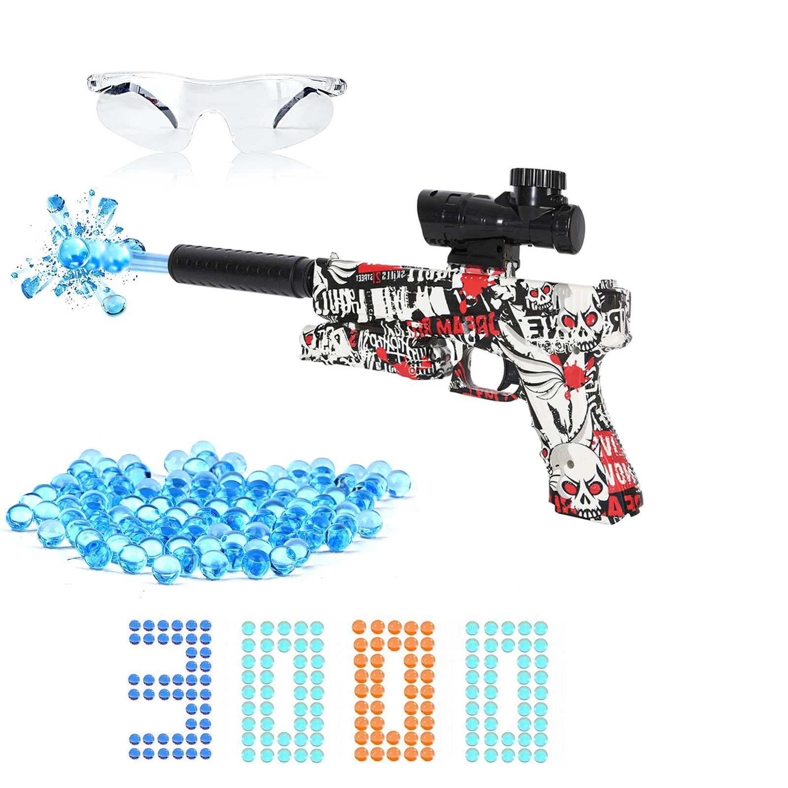 M416 Electric Beads  Gun Toys With 43000 Water Balls Shooter Rifle Weapon CS Fighting Outdoor Game for Children Adult