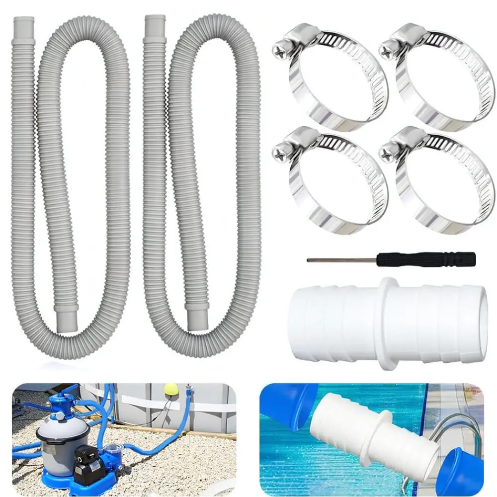Tuyau d'eau flexible de 1,5 m pour piscine, pièces de rechange pour pompe filtrante Intex, accessoire de nettoyage pour spa et piscine.