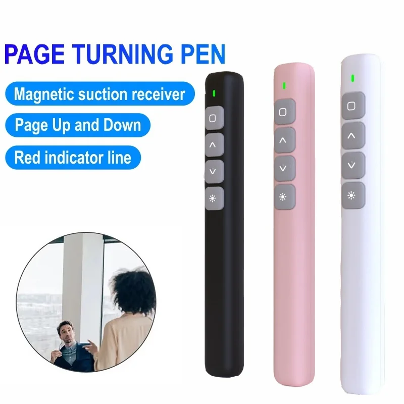 2.4GHz Wireless Presentation Clicker Remote Control Pen USB Remote Control Flip Pen For Office Teaching Projector PPT Presenter