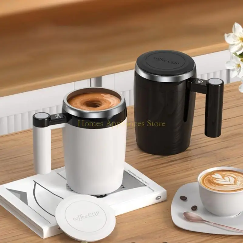 D0AB 스테인레스 스틸 워터 컵 정확한 온도 판독 값이있는 자동 혼합 머그