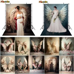 Mocsicka Abstract Angel Wings Backdrop For Adult Art Portrait Maternity Wedding Photography Birthday Party Floral Decor Banner