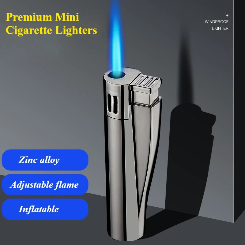 

Ретро металлические бутановые реактивные зажигалки, портативный многоразовый воспламенитель, мужской подарок премиум-класса для ежедневного использования и курения