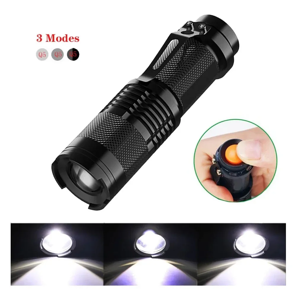 LED Mini Flashlight AA 14500 Battery Waterproof Outdoor Camping Powerful Led Flashlight For Hiking Bicycle Fishing Lighting