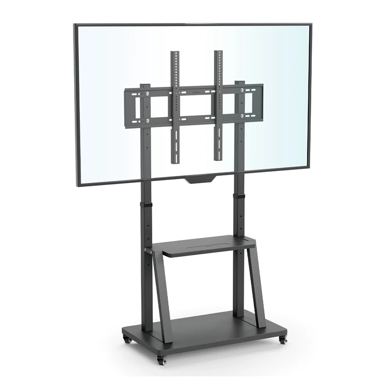 Height Adjustable Mobile TV Trolley Floor Stand Mount VESA up to 800*600