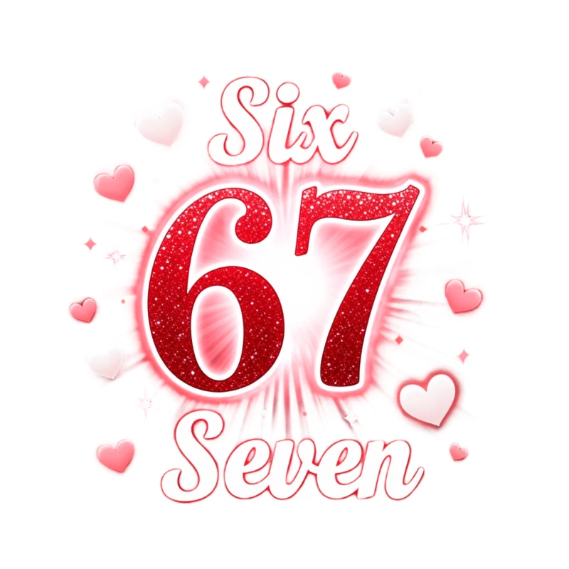 Six Sixty Seven Iron on Patches Red Glitter Heat Transfer Sticker dtf transfers prints Iron On Transfer Patches For Clothes