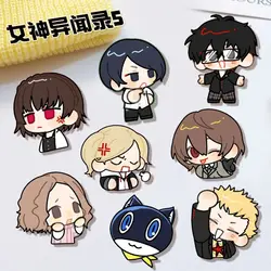 Anime Akechi Goro Brooch Amamiya Ren Acrylic Badge Cartoon Pins DIY Decoration Backpack Clothes Accessories