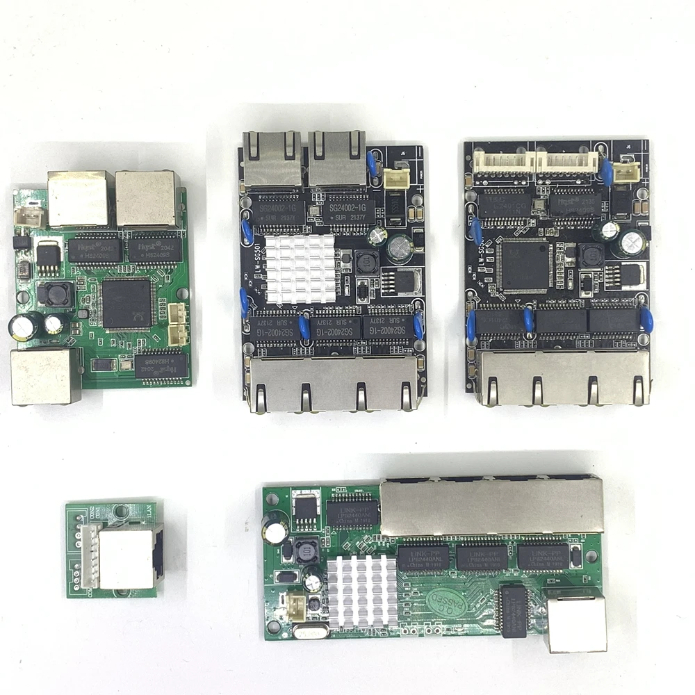 10/100/1000M switch Ethernet gigabit a 5 porte modulo integrato DC 5V 12V16V 18V 11a-3a IN switch Ethernet industriale