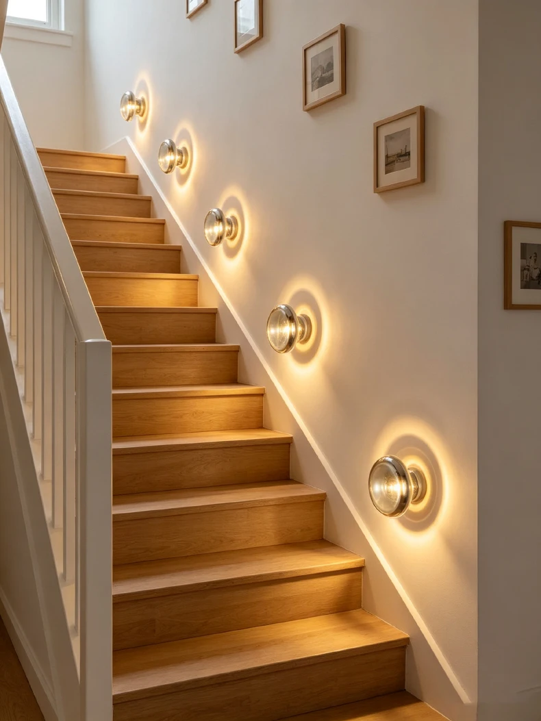 Grey Glass LED Wall Lamp Gold Aluminium Mini Light