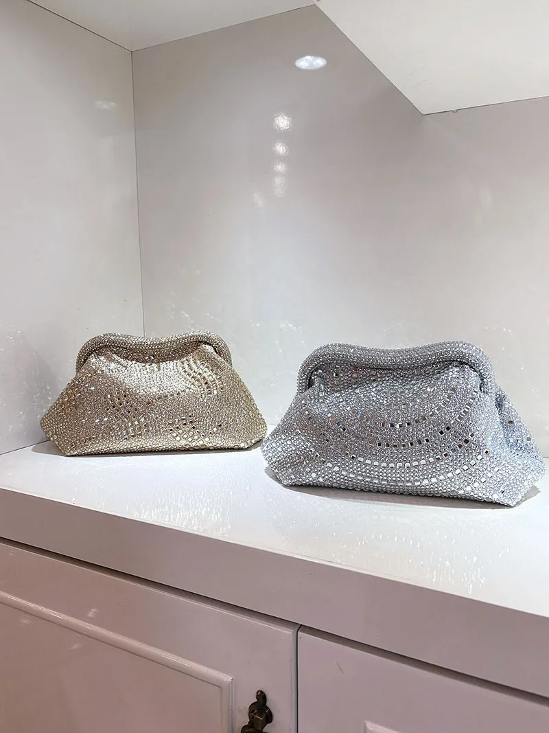 

Блестящая сумка через плечо, высококачественная сумка для свадебной вечеринки, банкета, роскошная блестящая сумка с бриллиантами, женский вечерний клатч