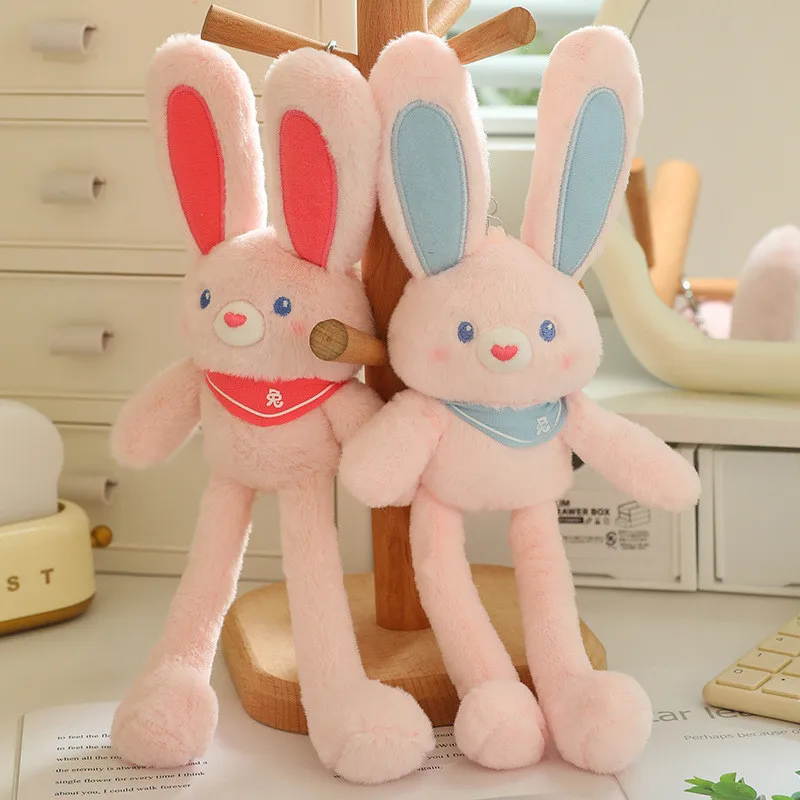Dopamina Cartoon rozciągliwy królik brelok Kawaii Bunny pluszowe zabawki dla dzieci Charms lalka dla dziewczęcy prezent