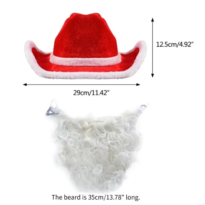 N5KB SANTA Clausule Kostuum Santa Suit 2Pieces Christmas Santa Clausule Outfit Cosplay Holiday Set omvatten Santa Clause Beard