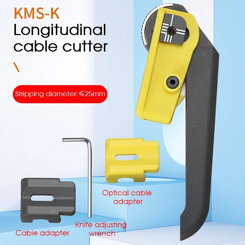 KMS-K Cable Jacket Slitter Optical Fiber Tool Longitudinal Stripper Fiber Optical Cable Sheath Opener Cutter