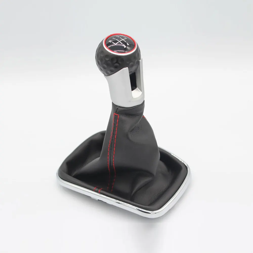 1Pc 5 / 6 Speed Black Frame Gear Shift Knob Lever Gaiter Boot Accessories for Volkswagen VW Golf 4 IV MK4 GTI R32 Bora Jetta