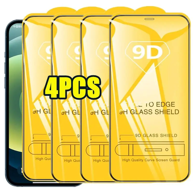 1-4Pcs 9D Tempered Glass For Xiaomi Redmi 15C 14C 13C 9C 9T 12C 10C Note 14 13 12 11 Pro 10 9 8 10S 11S 12S 14S Screen Protector