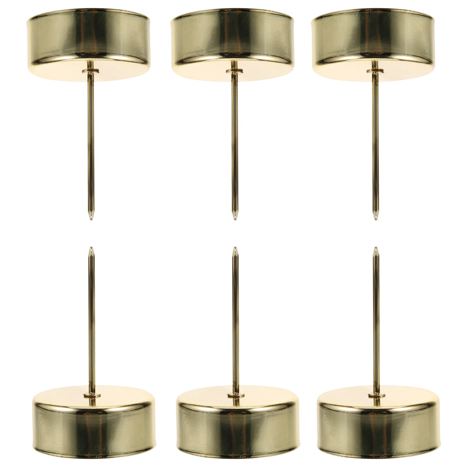 6 Pcs Holder Candlestick Cup Tealight Holders on Spikes Fixture Taper Iron