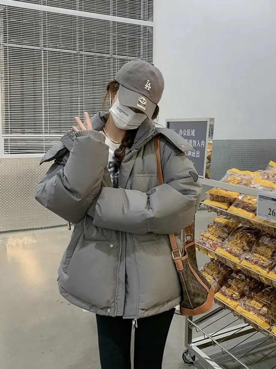 Parkas Womens Outdoor Fall Modal Blended Lined Slimming Waistband Snap-Button Extended Hem Simple Preppy College Uniform Commute