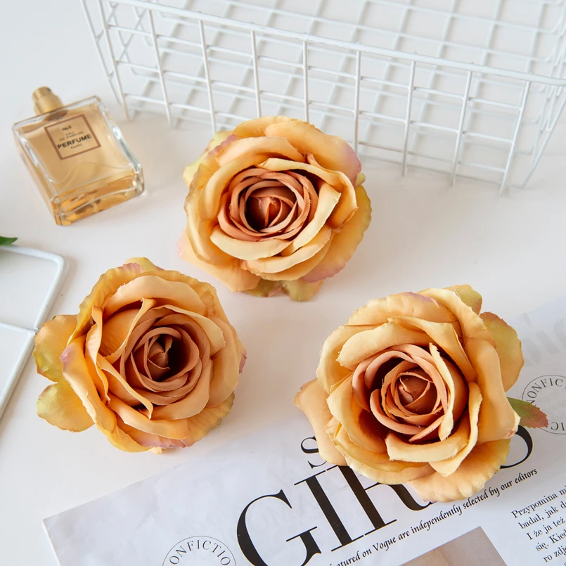 100 Stück künstliche Blumen, Seidenrosen, Großhandel, Scrapbook, Brautaccessoires, Ausverkauf, Hochzeit, Heimdekoration, Partygirlande