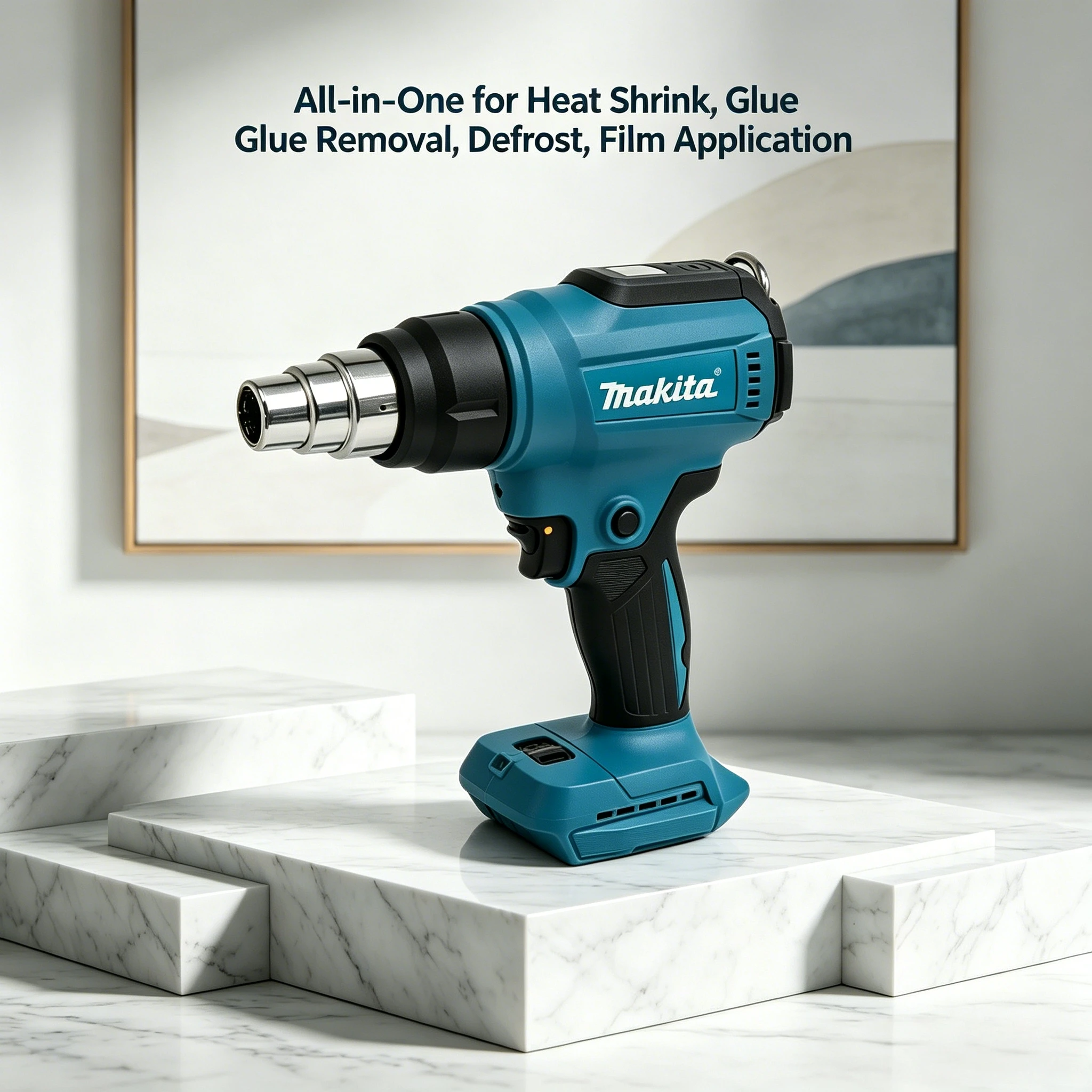 Makita 18V Cordless Heat Gun, 550°C Temperature‑Controlled Handheld Hot Air Gun with LED Display for Soldering, Bare Tool