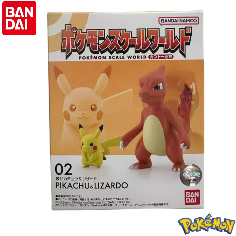 متوفر في المخزون الأصلي بانداي 100% حقيقية بيكاتشو Charmeleon تمثال نموذج الحلي تمثال هدايا العيد أنيمي البضائع اللعب